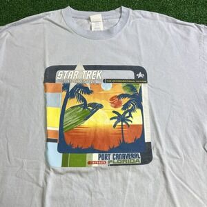 Rare Star Trek The Cruise VII Lt Blue Port Canaveral Florida T-Shirt Mens 2XL